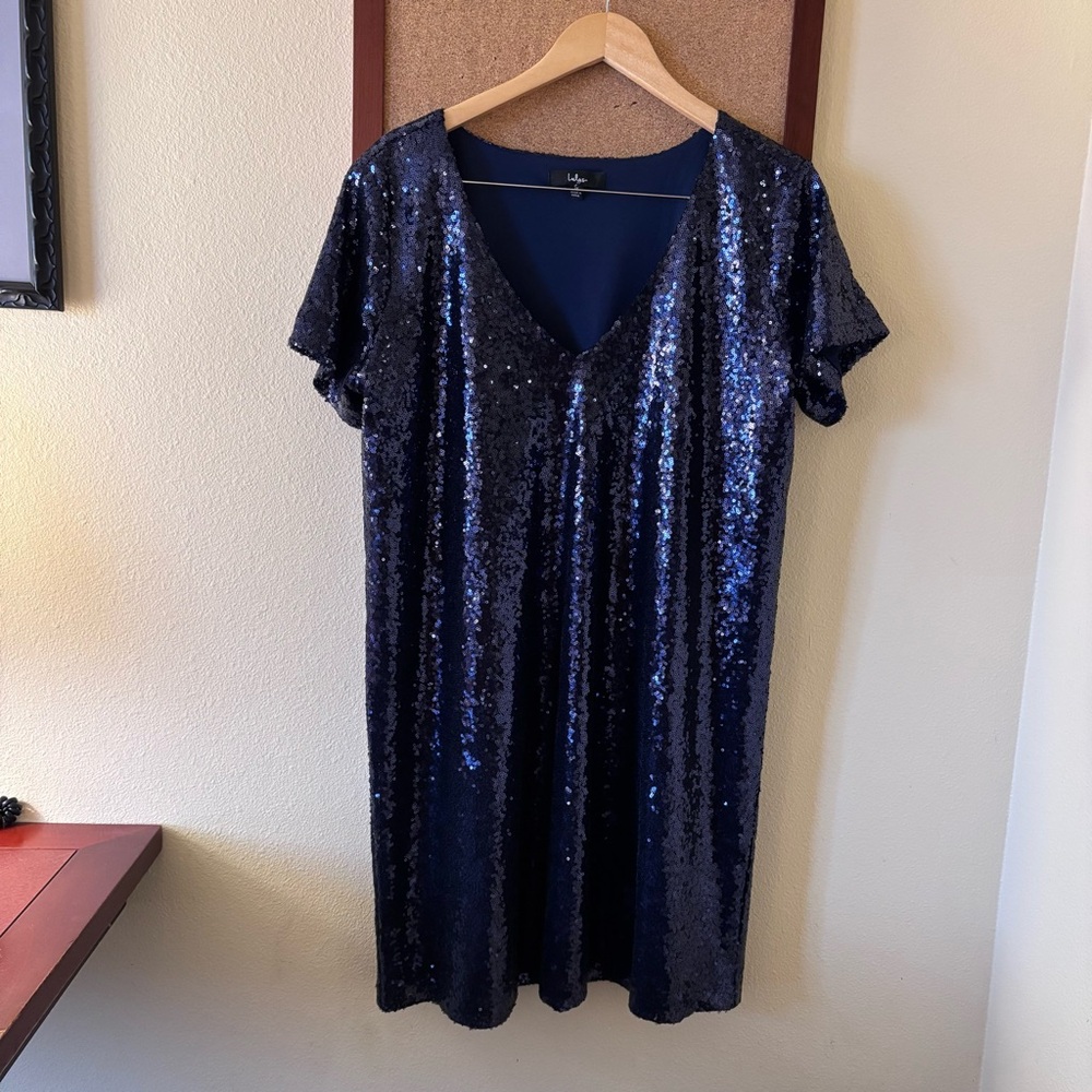 Lulus sequin dress.  Knee length. 1xl. - Picture 2 of 5